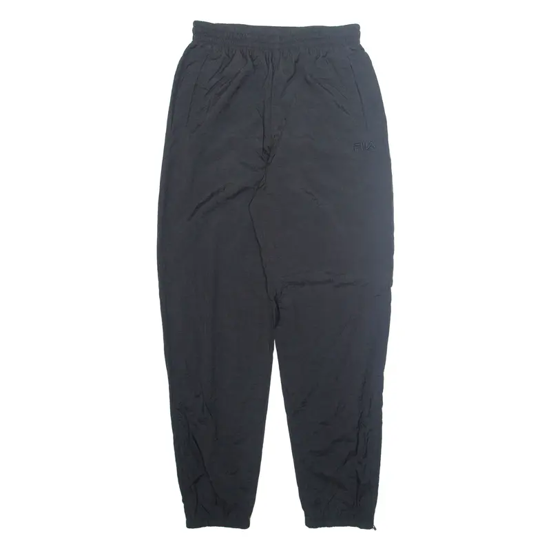 Fila Mens Track Pants Black Nylon Tapered M W28 L33 1