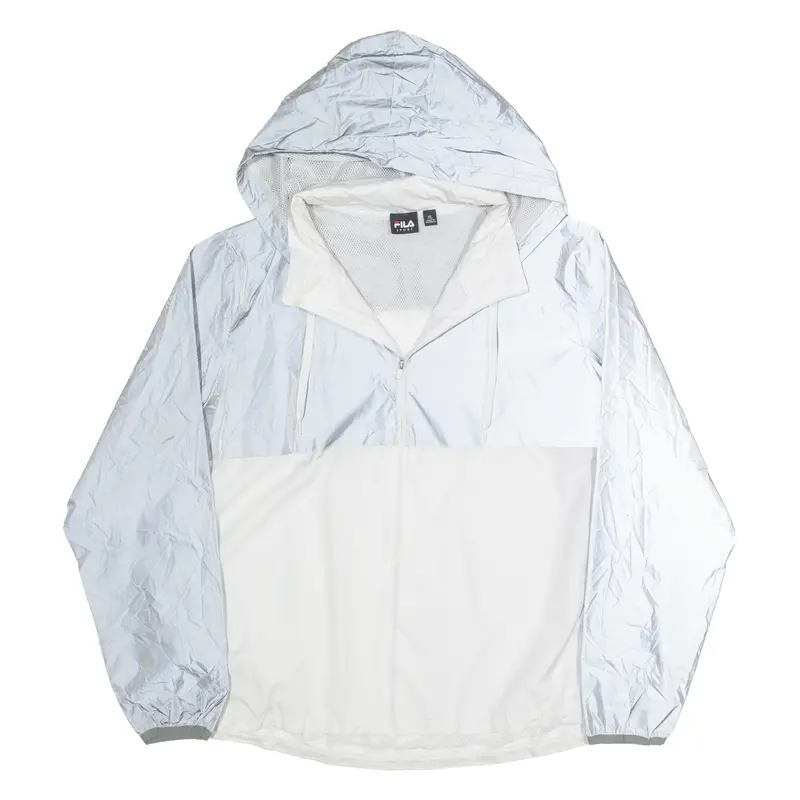 Fila Mesh Lined Womens Track Jacket White Hooded Xl 1