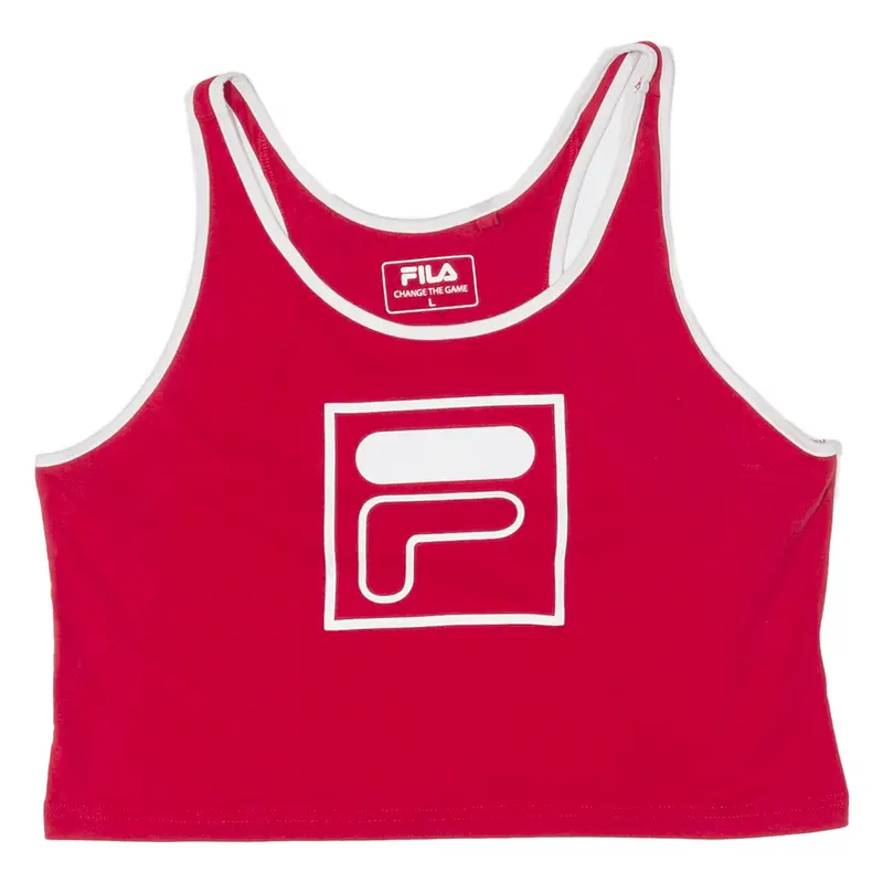Fila Sportswear Cropped Womens Vest Red Sleeveless L 1