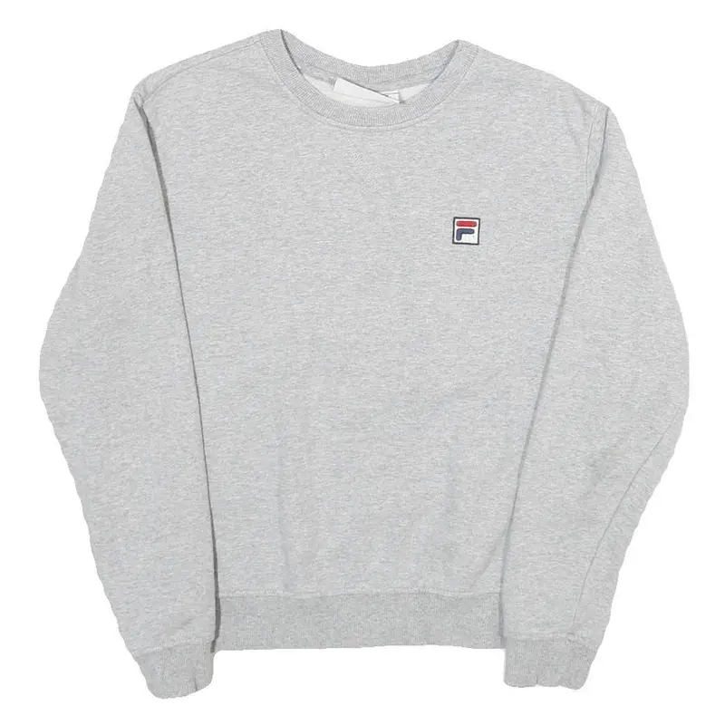 Fila Womens Grey Crew Neck Sweatshirt M Casual Cotton Blend Pullover 1