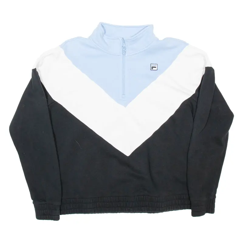 Fila Womens Sweatshirt Black 1/4 Zip Xl 1
