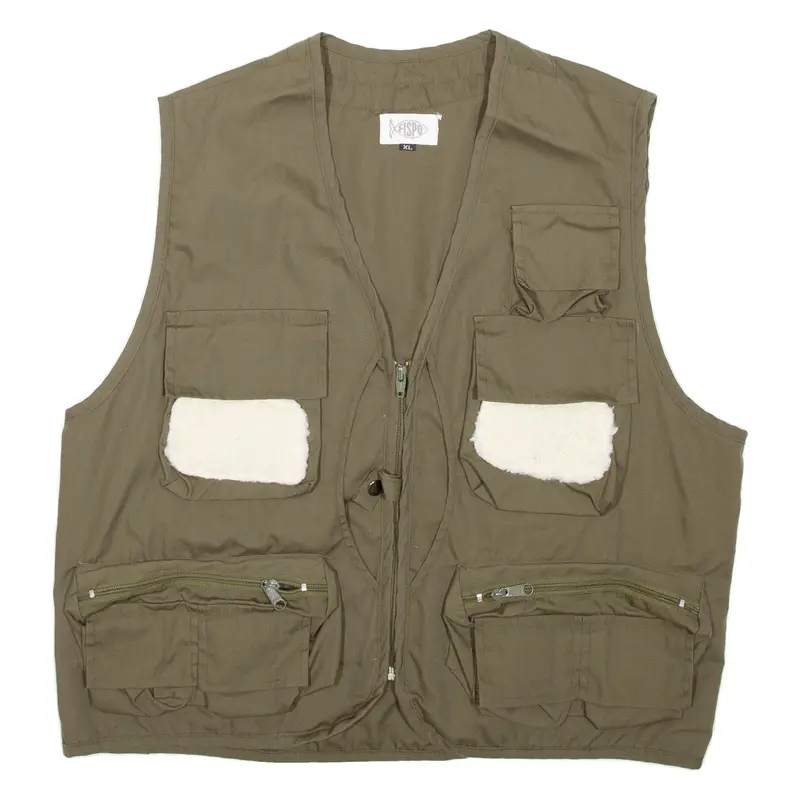 Fitspo Utility Mens Workwear Gilet Green Xl 1