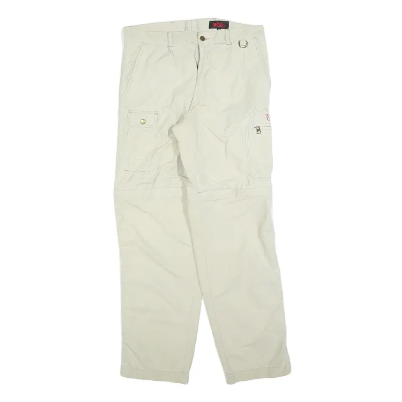 Fjallraven Womens Polyester Blend Cream Regular Straight Trousers W32 L32 1