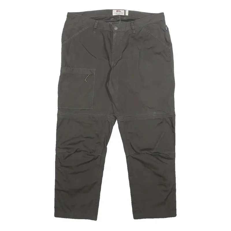 Fjallraven Womens Polyester Grey Regular Fit Straight Trousers W32 L26 Casual 1