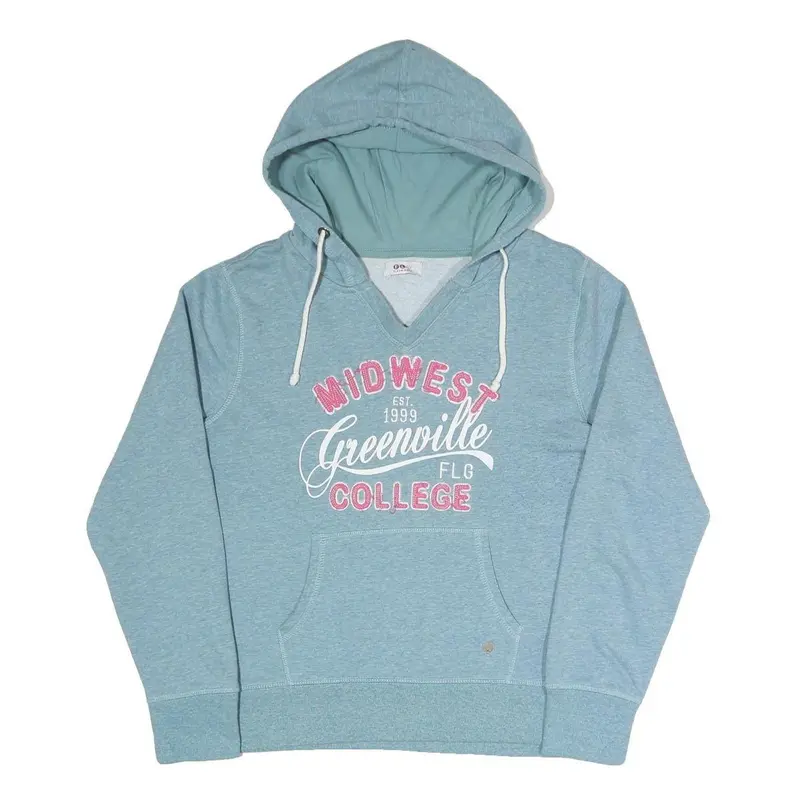 Flashlight Womens Blue Midwest Greenville College Pullover Hoodie M Cotton Blend 1