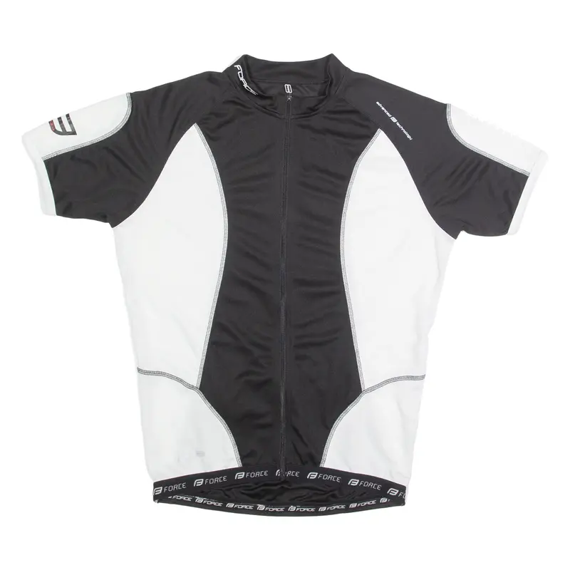 Force Cycling Zip Up Mens Jersey Black High Neck M 1