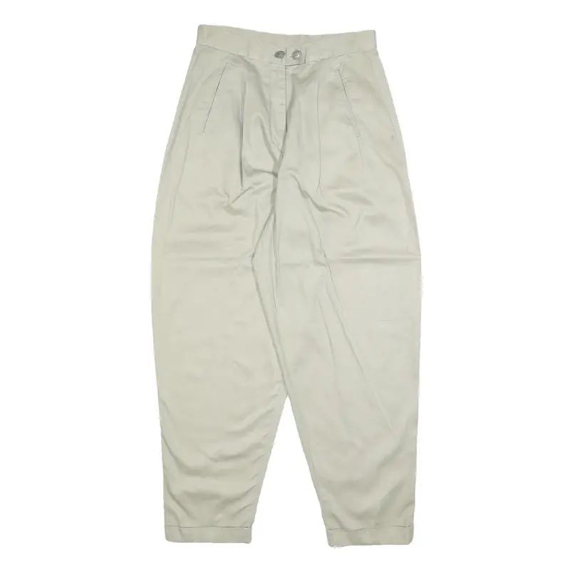 Forenza Womens Cotton Beige Relaxed Tapered Trousers W30 L30 Casual Comfort 1