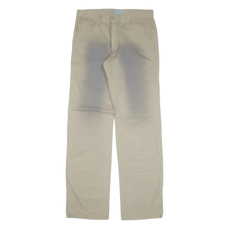 Four Teen Womens Trousers Green Regular Straight W32 L34 1
