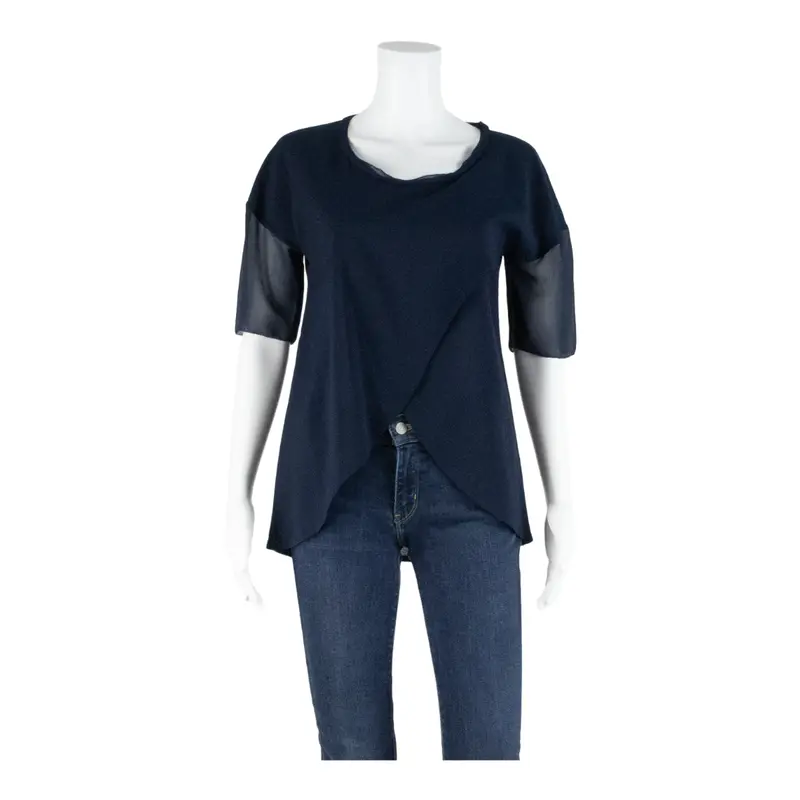 French Connection Womens Blouse Blue S 1
