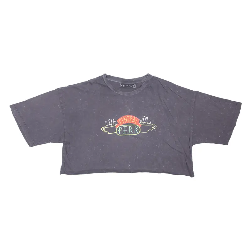 Friends Central Perk Cropped Womens T-Shirt Black M 1