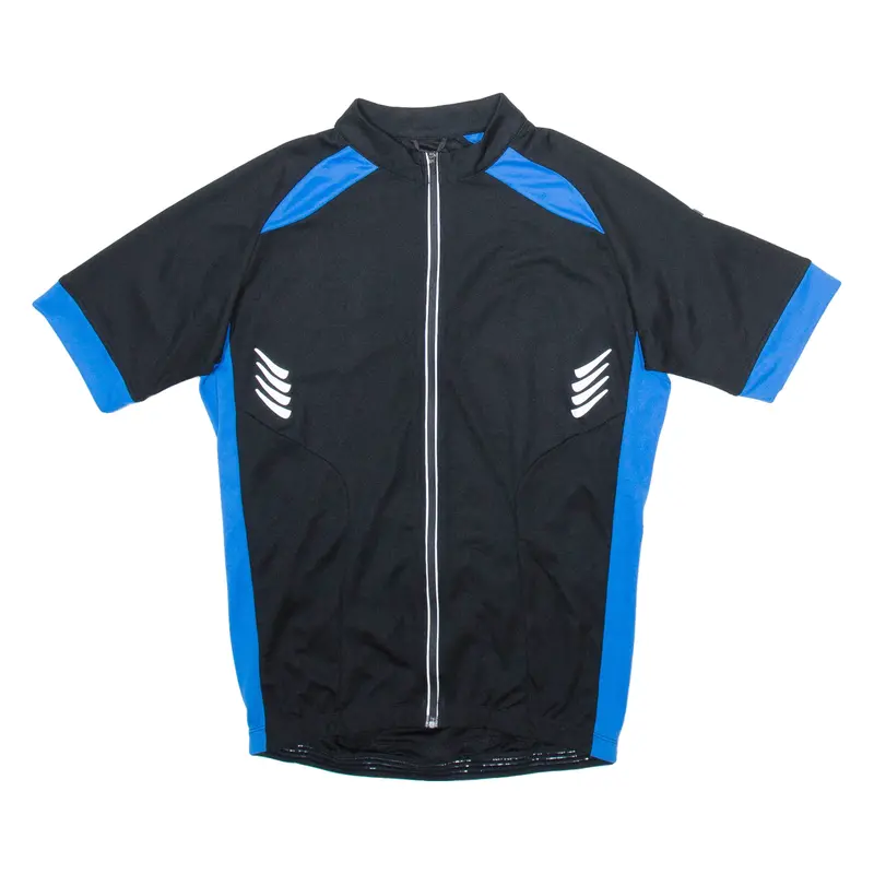 Full Zip Cycling Mens Jersey Black S 1