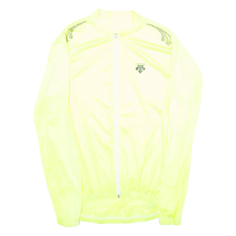 Full Zip High Vis Cycling Mens Jersey Yellow Long Sleeve L 1