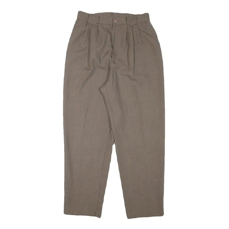 Fundamental Things Womens Polyester Blend Beige Relaxed Straight Trousers W26 1