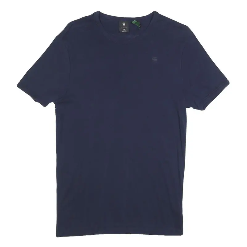 G-Star Mens Navy Blue Graphic T-Shirt M Short Sleeve Crew Neck Logo Print 1