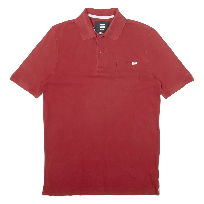 G-Star Raw Mens Polo Shirt Red S 1