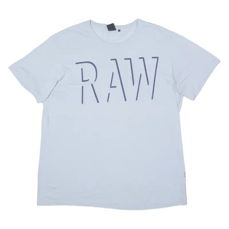 G-Star Raw Mens T-Shirt Blue Crew Neck Xl 1