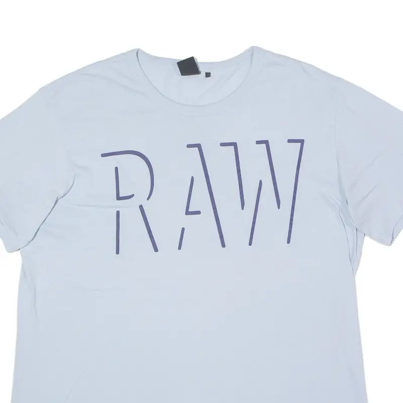 G-Star Raw Mens T-Shirt Blue Crew Neck Xl 2