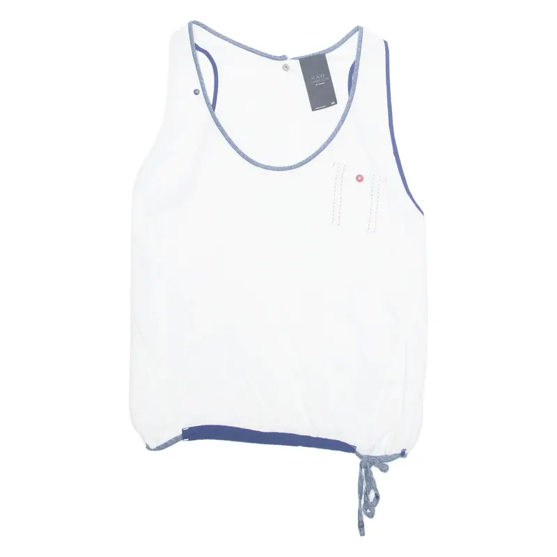 G-Star Raw Womens Vest White Sleeveless Viscose Xs 1