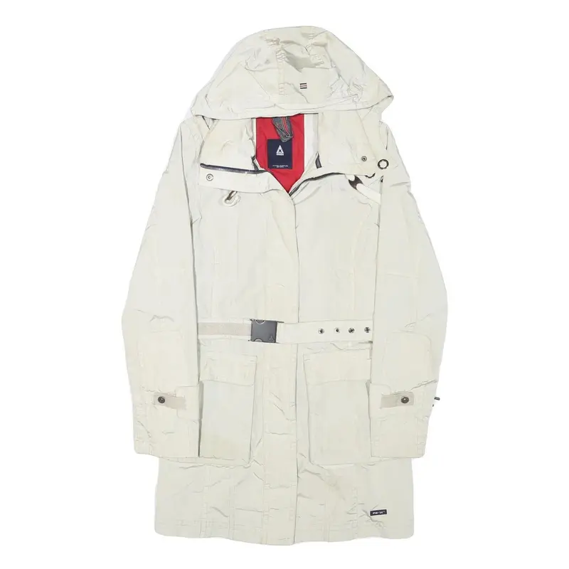 Gaastra Womens White Lightweight Jacket M Polyester Blend Zip Hooded Casual 1