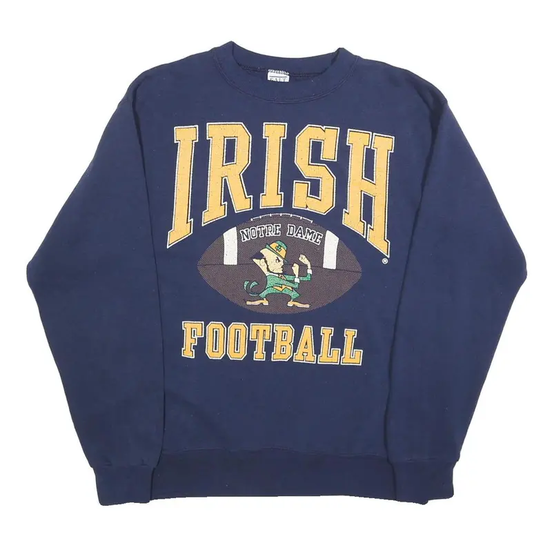 Galt Sand Mens Navy Irish Football Crew Neck L Sweatshirt Cotton Blend Comfort 1