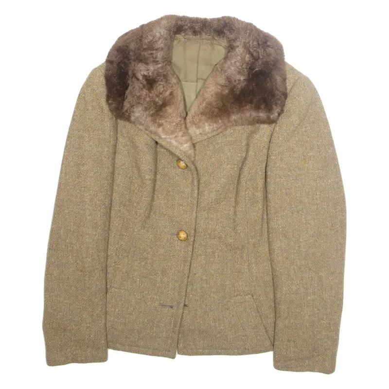 Ganz-Modelle Womens Blazer Jacket Beige Wool M 1