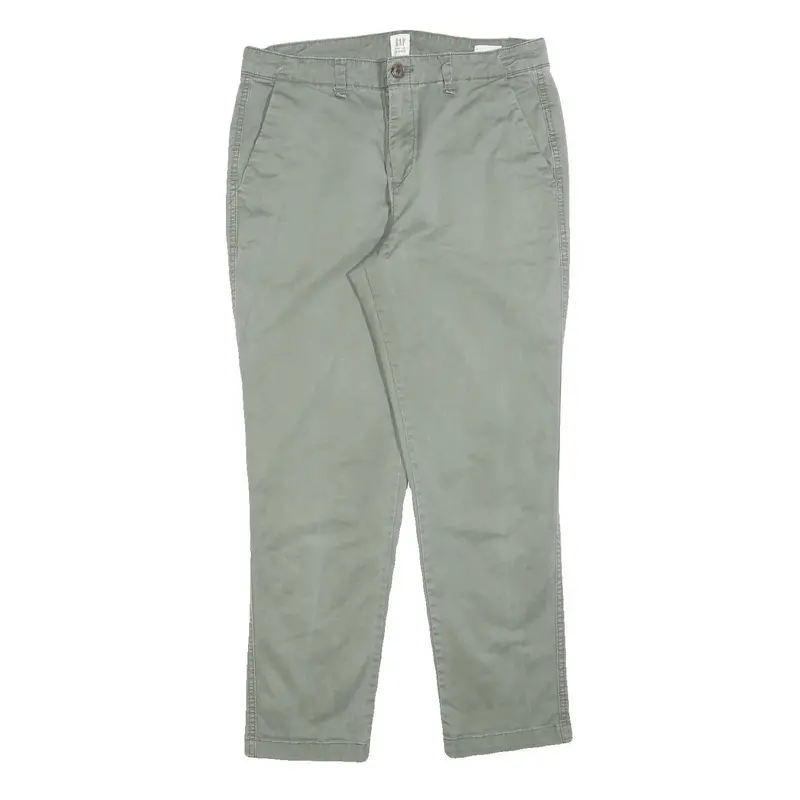 Gap Womens Cotton Blend Slim Beige Trousers W30 L27 Casual Zip Fastening 1