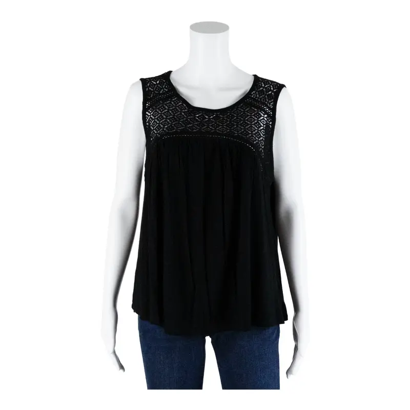 Gap Womens Smock Vest Black Sleeveless L 1