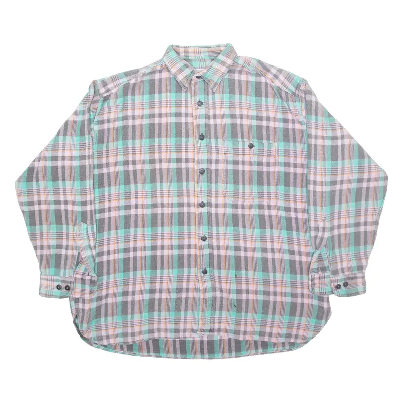 Garry Mens Shirt Grey Check Long Sleeve Xl 1