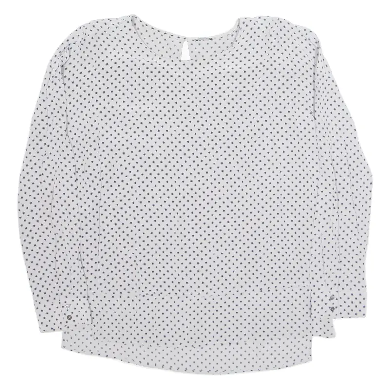 Gc Fontana Womens Printed Shirt Grey Collared Long Sleeve Silk Crazy Pattern L 1