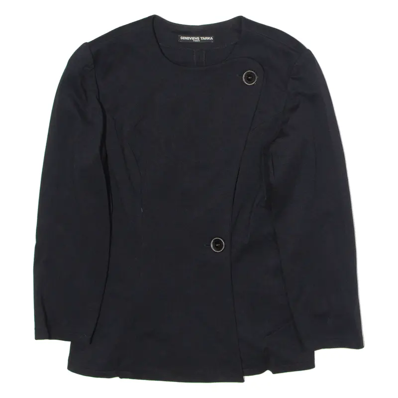 Genevieve Tarka Womens Blazer Jacket Black S 1