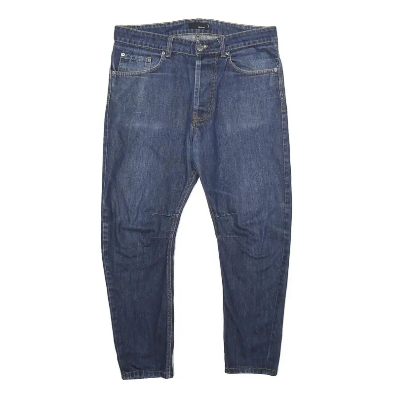 Genius Womens Jeans Blue Regular Straight Denim Medium W32 L25 Classic Cotton 1