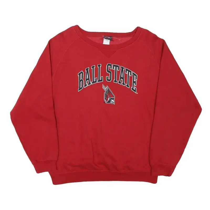 Genuine Mens Red Ball State Crew Neck Xl Cotton Blend Sweatshirt 1