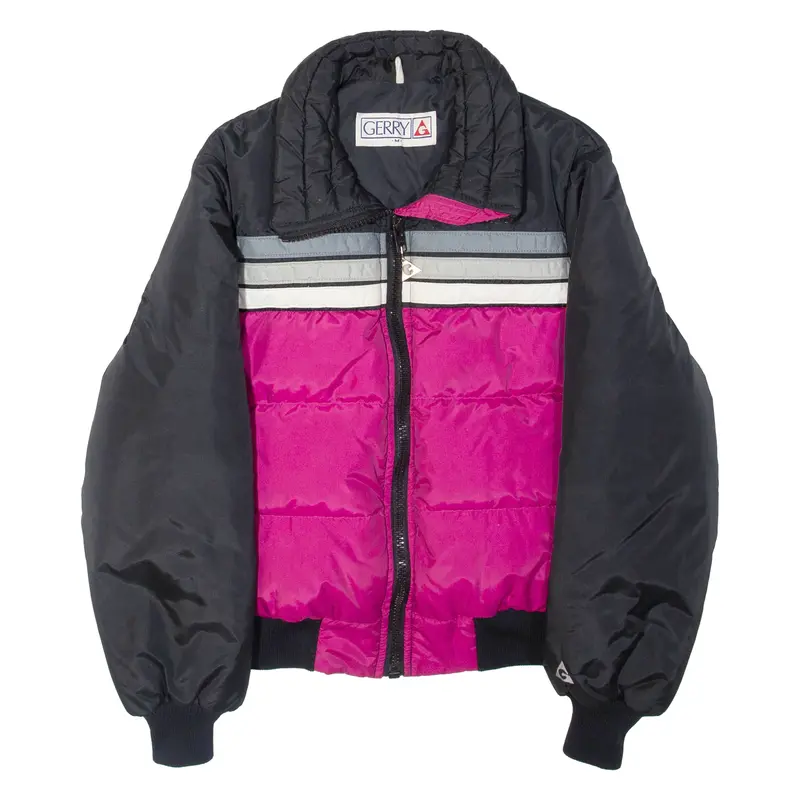 Gerry Womens Puffer Jacket Pink Nylon Colourblock M 1