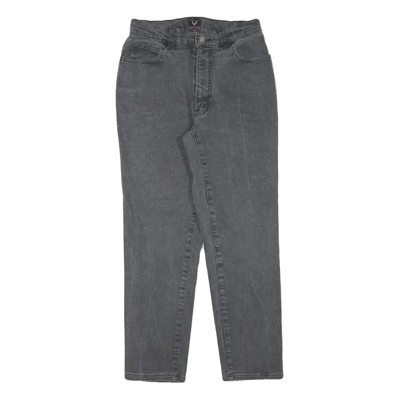 Gian Marco Venturi Womens Jeans Grey Slim Slim W26 L26 Cotton Blend Zip 1