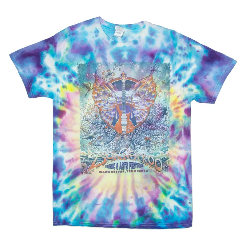 Gildan 2019 Bonnaroo Music And Arts Festival Mens Tie Dye T-Shirt Blue Usa M 1