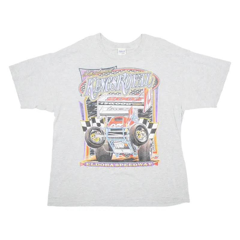 Gildan 24Th Annual Kings Royal Speedway Mens T-Shirt Grey Xl 1