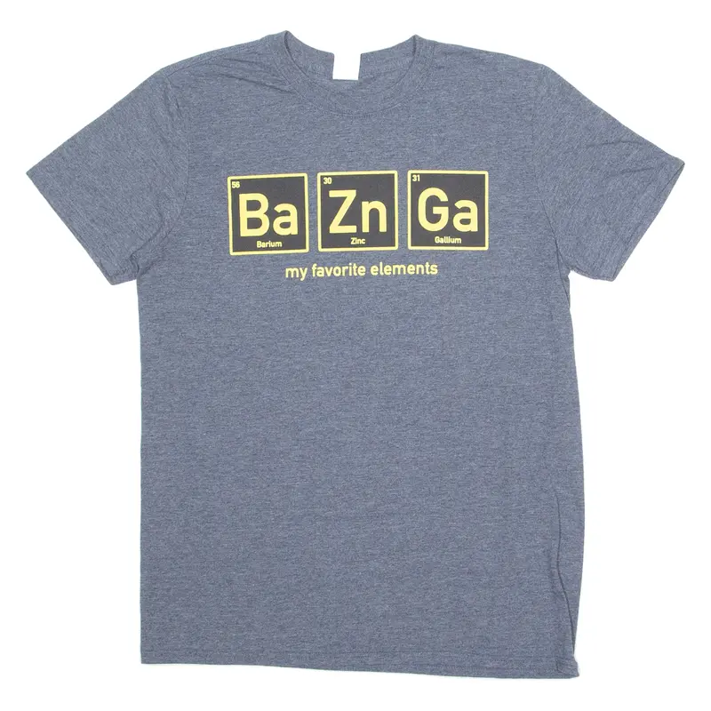 Gildan Bazinga Mens T-Shirt Grey Crew Neck M 1