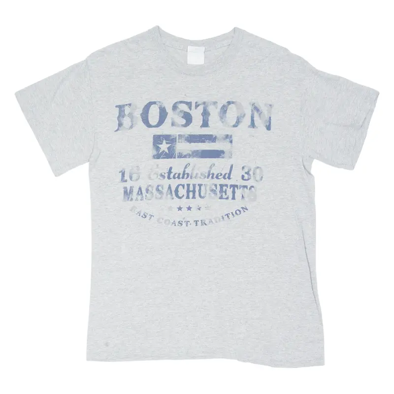 Gildan Boston Womens T-Shirt Grey Usa S 1