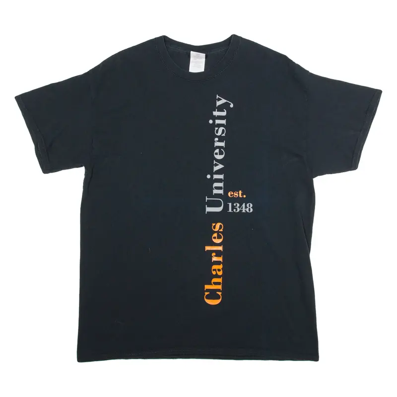 Gildan Charles University Mens T-Shirt Black L 1