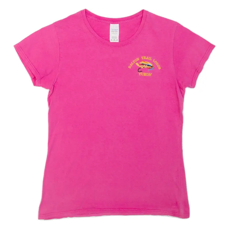 Gildan Dalton Trail Lodge Womens T-Shirt Pink M 1