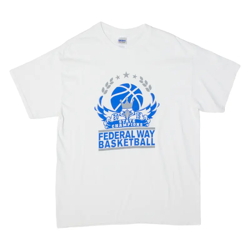Gildan Federal Way Eagles Basketball Mens T-Shirt White Usa L 1