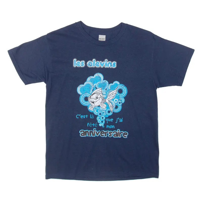 Gildan Fish Boys T-Shirt Blue M 1