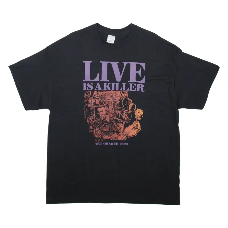 Gildan Live Is A Killer Mens T-Shirt Black Xl 1