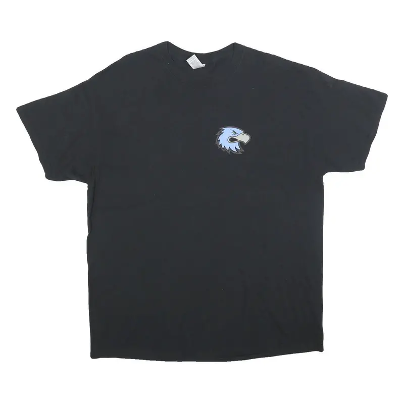 Gildan Mens Black Geneva Seahawks Graphic T-Shirt Xl Short Sleeve Crew Neck 1