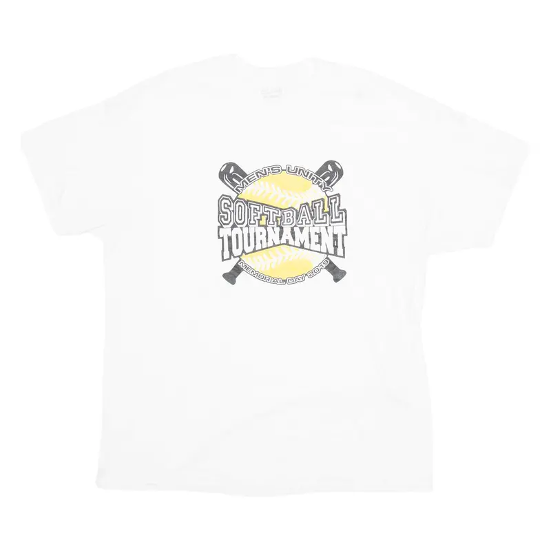 Gildan Mens Softball Tournament 2019 Mens T-Shirt White Xl 1