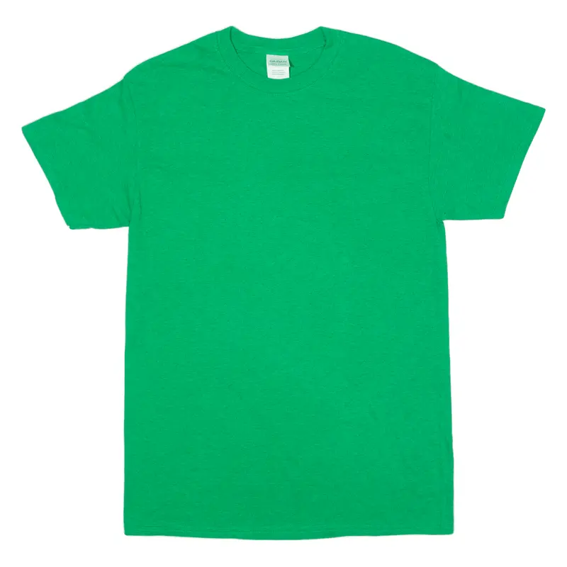Gildan Mens T-Shirt Green Crew Neck M 1