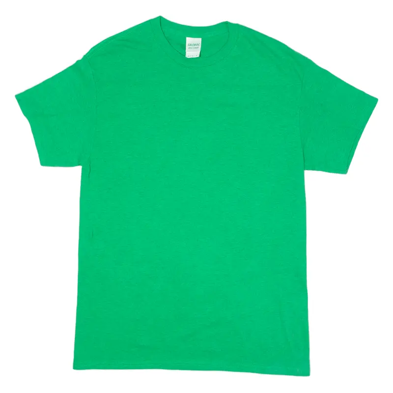 Gildan Mens T-Shirt Green Crew Neck M 1