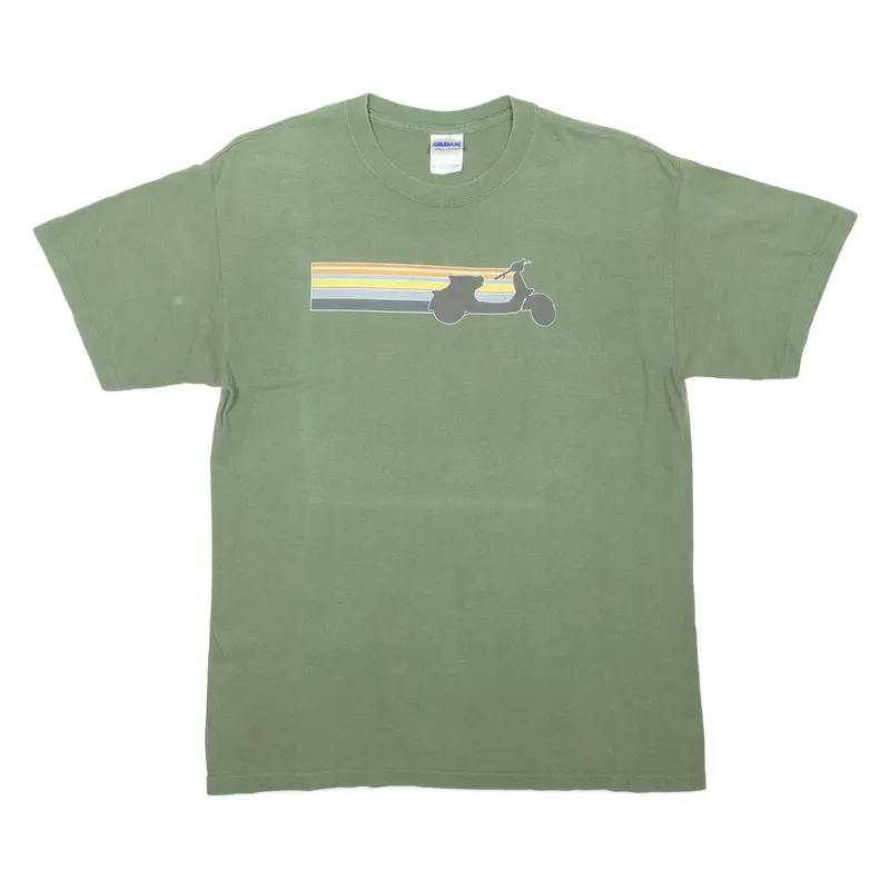 Gildan Mens T-Shirt Green M 1