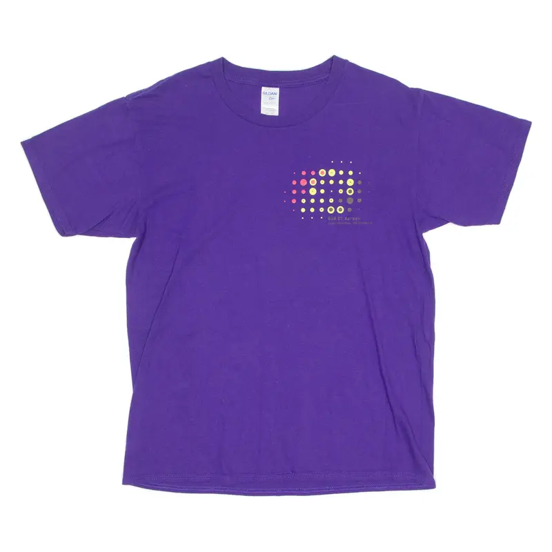 Gildan Mens T-Shirt Purple Crew Neck L 1