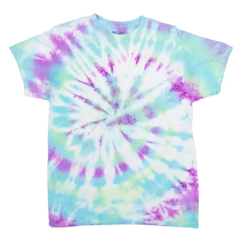 Gildan Mens Tie Dye T-Shirt Blue M 1